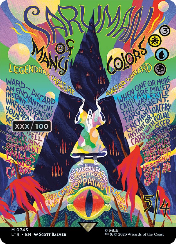 Saruman of Many Colors (Borderless Poster) (Serialized) [The Lord of the Rings: Tales of Middle-Earth] | Shuffle n Cut Hobbies & Games