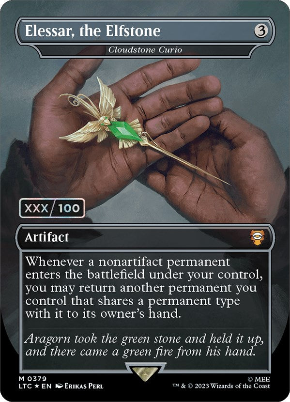 Elessar, the Elfstone - Cloudstone Curio (Serialized) [The Lord of the Rings: Tales of Middle-Earth Commander] | Shuffle n Cut Hobbies & Games