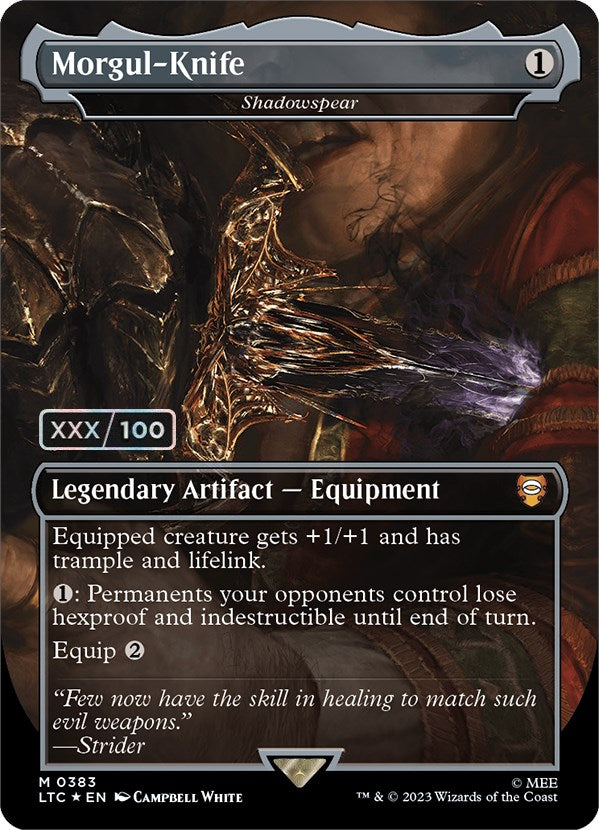 Morgul-Knife - Shadowspear (Serialized) [The Lord of the Rings: Tales of Middle-Earth Commander] | Shuffle n Cut Hobbies & Games