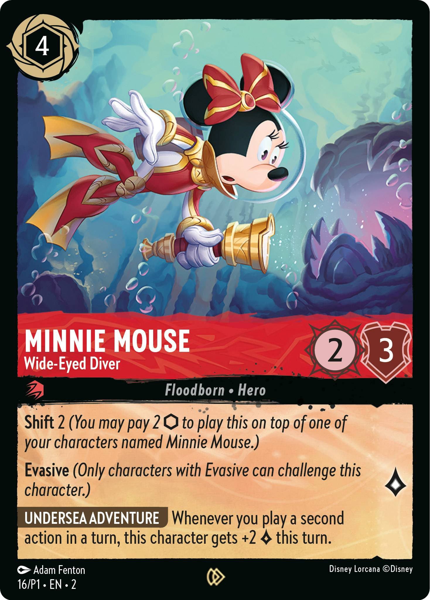 Minnie Mouse - Wide-Eyed Diver (16) [Promo Cards] | Shuffle n Cut Hobbies & Games