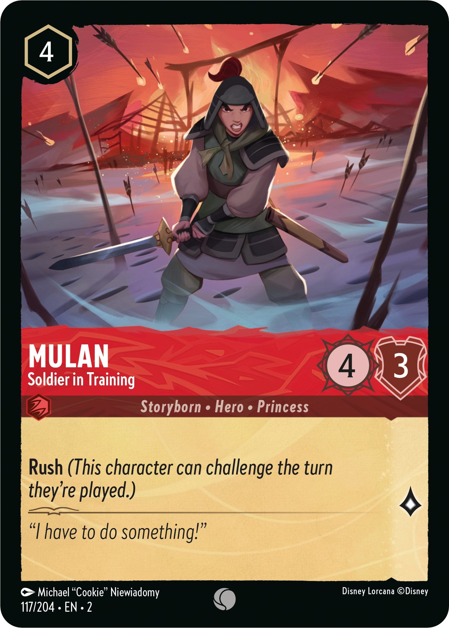 Mulan - Soldier in Training (117/204) [Rise of the Floodborn] | Shuffle n Cut Hobbies & Games