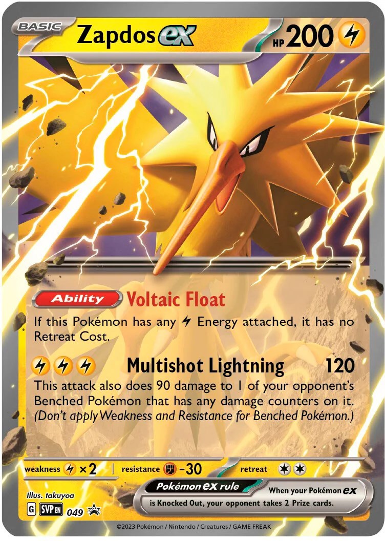 Zapdos ex (049) [Scarlet & Violet: Black Star Promos] | Shuffle n Cut Hobbies & Games