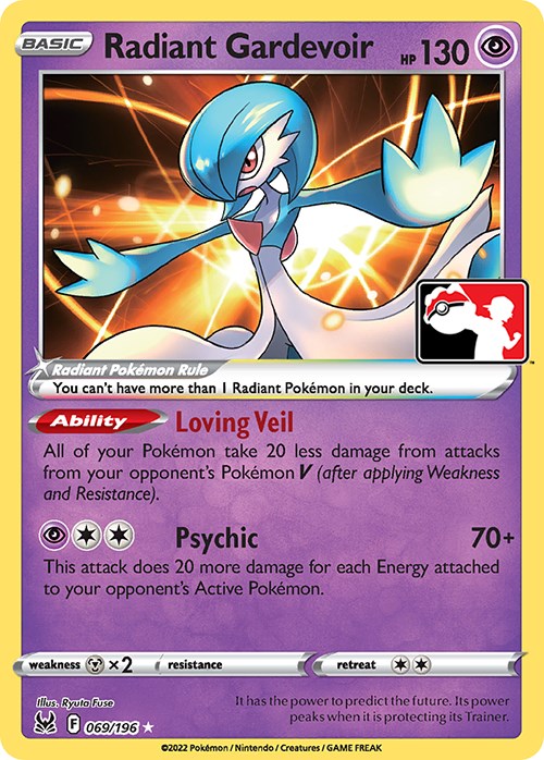 Radiant Gardevoir (069/196) [Prize Pack Series Three] | Shuffle n Cut Hobbies & Games