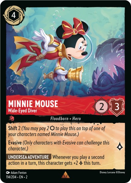 Minnie Mouse - Wide-Eyed Diver (114/204) [Rise of the Floodborn] | Shuffle n Cut Hobbies & Games