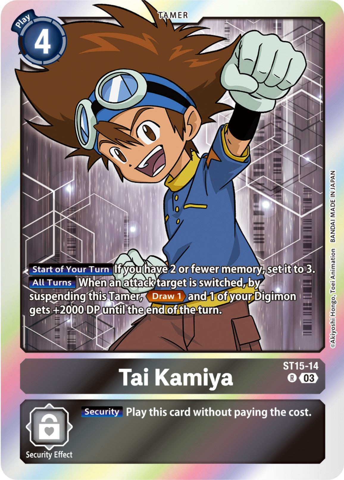 Tai Kamiya [ST15-14] [Starter Deck: Dragon of Courage] | Shuffle n Cut Hobbies & Games