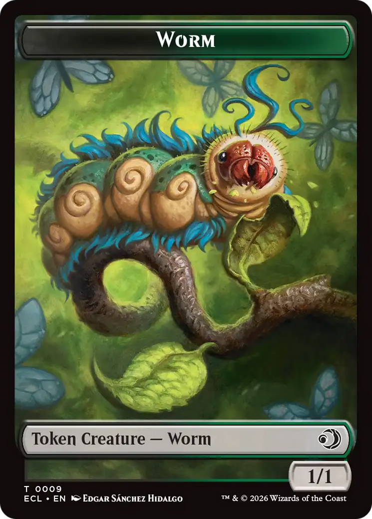 Merfolk // Worm Double-Sided Token [Lorwyn Eclipsed Tokens] | Shuffle n Cut Hobbies & Games