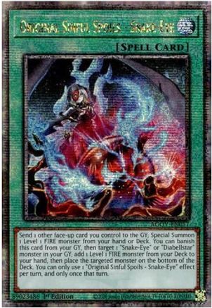 Original Sinful Spoils - Snake-Eye (Quarter Century Secret Rare) [AGOV-EN057] Quarter Century Secret Rare | Shuffle n Cut Hobbies & Games