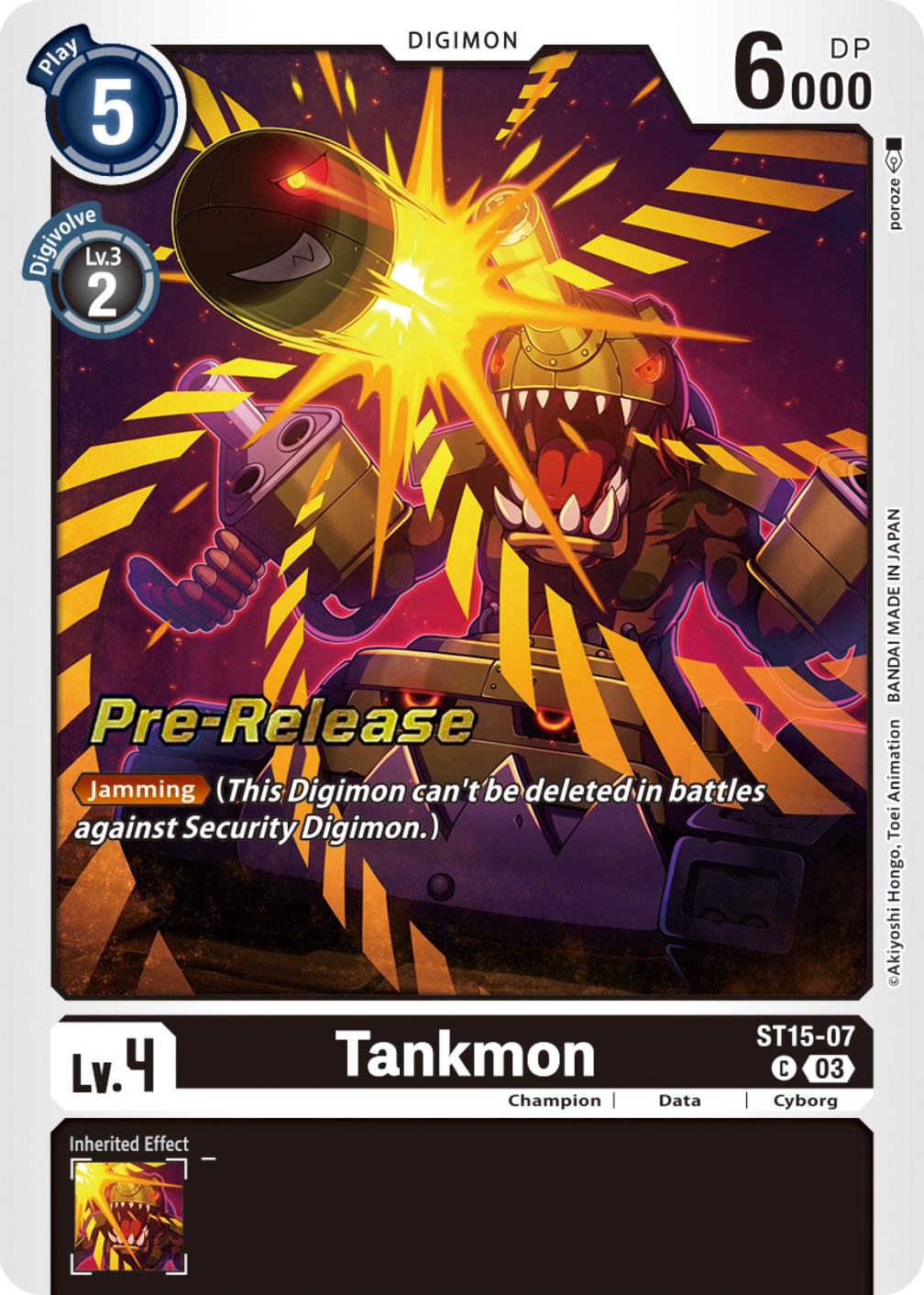 Tankmon [ST15-07] [Starter Deck: Dragon of Courage Pre-Release Cards] | Shuffle n Cut Hobbies & Games