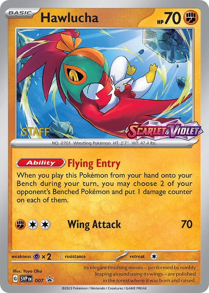 Hawlucha (007) [Staff] [Scarlet & Violet 151] | Shuffle n Cut Hobbies & Games