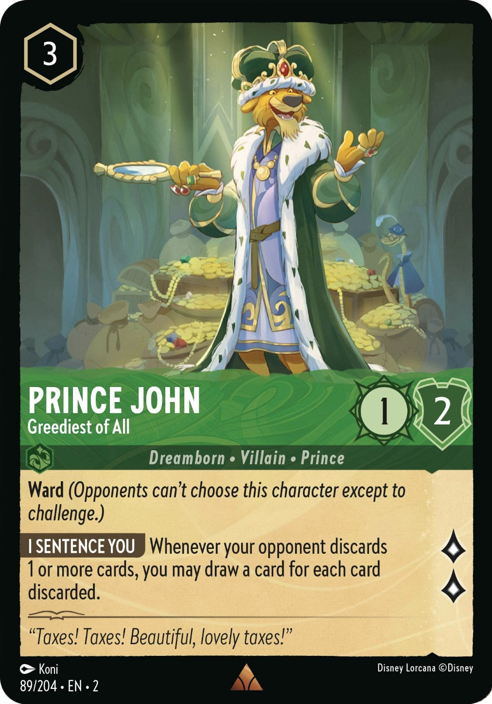 Prince John - Greediest of All (89/204) [Rise of the Floodborn] | Shuffle n Cut Hobbies & Games