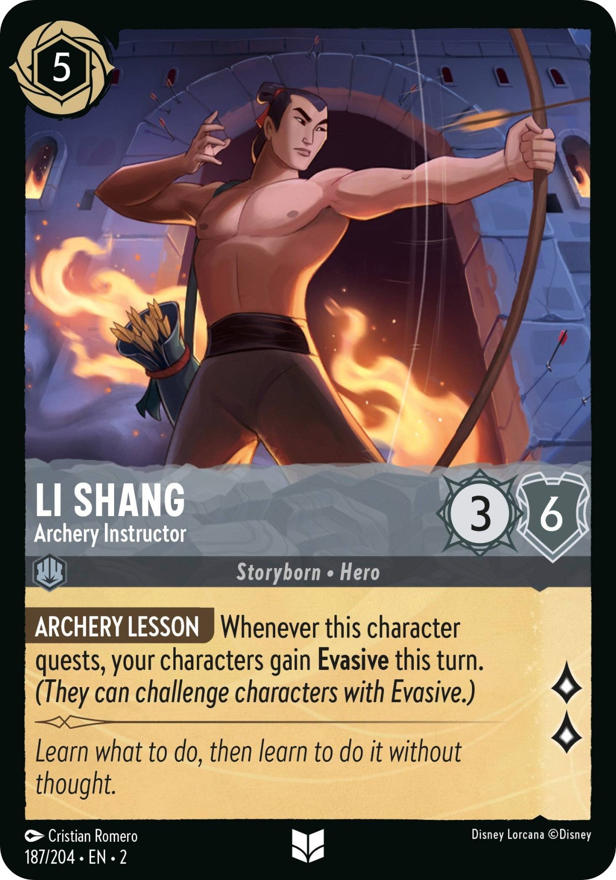 Li Shang - Archery Instructor (187/204) [Rise of the Floodborn] | Shuffle n Cut Hobbies & Games