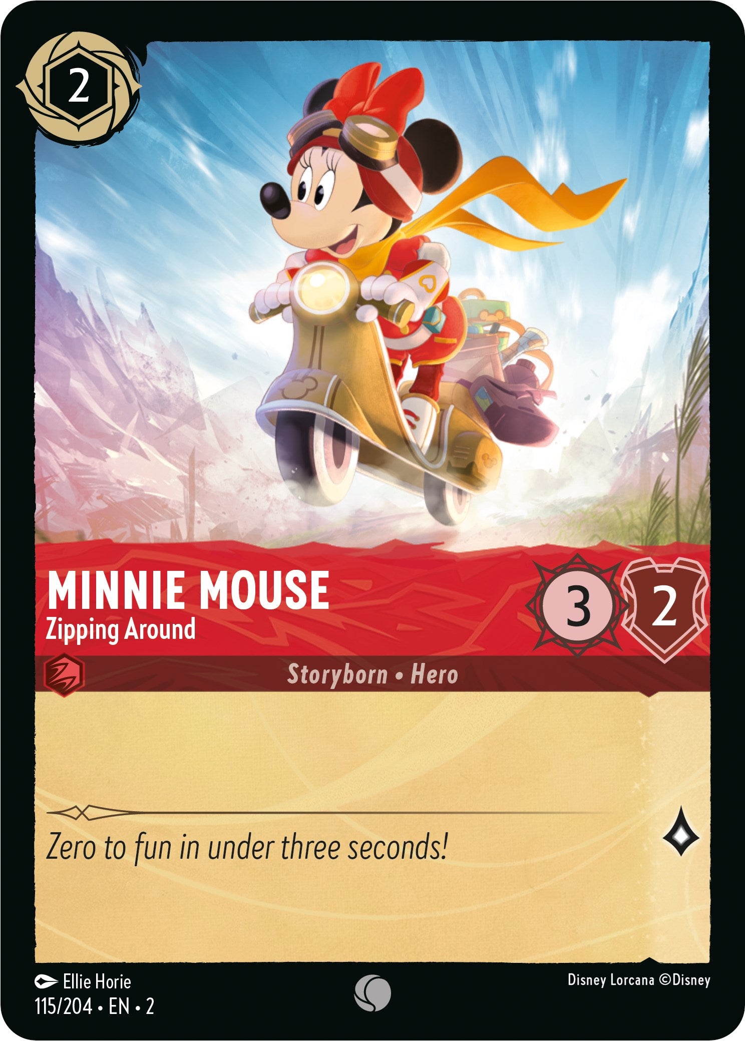 Minnie Mouse - Zipping Around (115/204) [Rise of the Floodborn] | Shuffle n Cut Hobbies & Games