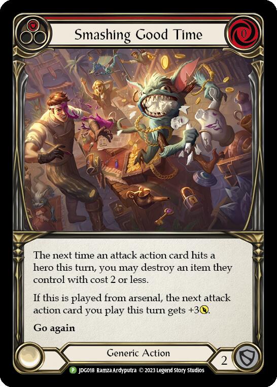 Smashing Good Time (Red) [JDG018] (Promo)  Cold Foil | Shuffle n Cut Hobbies & Games