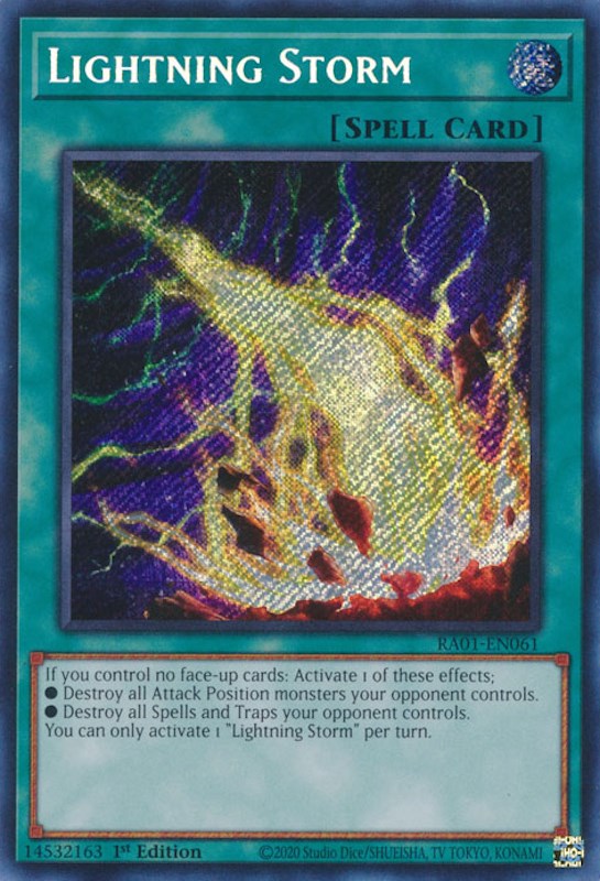 Lightning Storm [RA01-EN061] Secret Rare | Shuffle n Cut Hobbies & Games