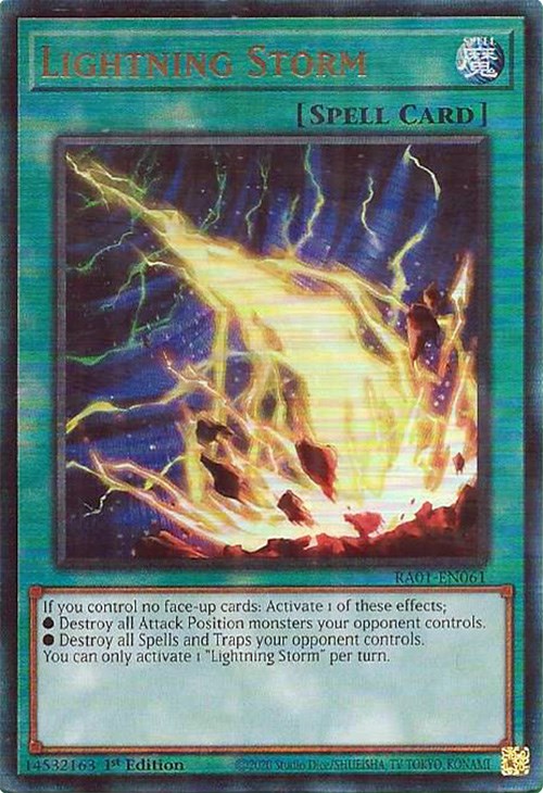 Lightning Storm [RA01-EN061] Prismatic Ultimate Rare | Shuffle n Cut Hobbies & Games