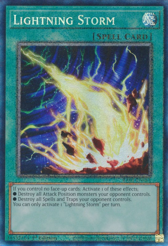 Lightning Storm [RA01-EN061] Prismatic Collector's Rare | Shuffle n Cut Hobbies & Games