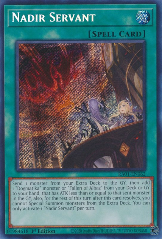 Nadir Servant [RA01-EN062] Secret Rare | Shuffle n Cut Hobbies & Games