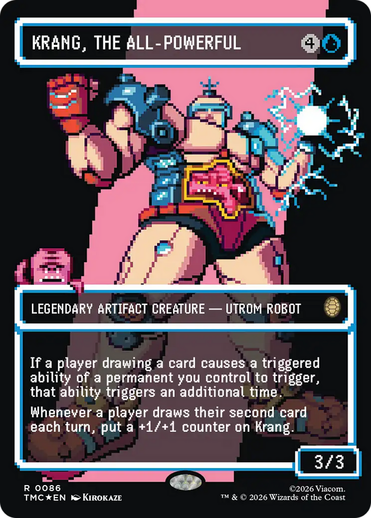 Krang, the All-Powerful (Borderless) (Surge Foil) [Teenage Mutant Ninja Turtles Commander] | Shuffle n Cut Hobbies & Games