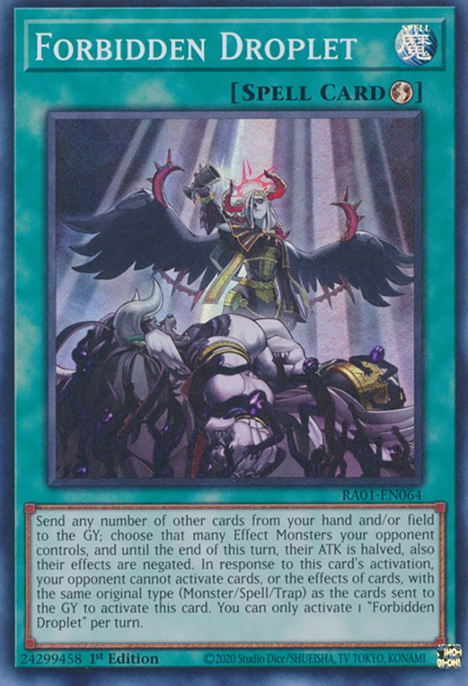 Forbidden Droplet [RA01-EN064] Super Rare | Shuffle n Cut Hobbies & Games