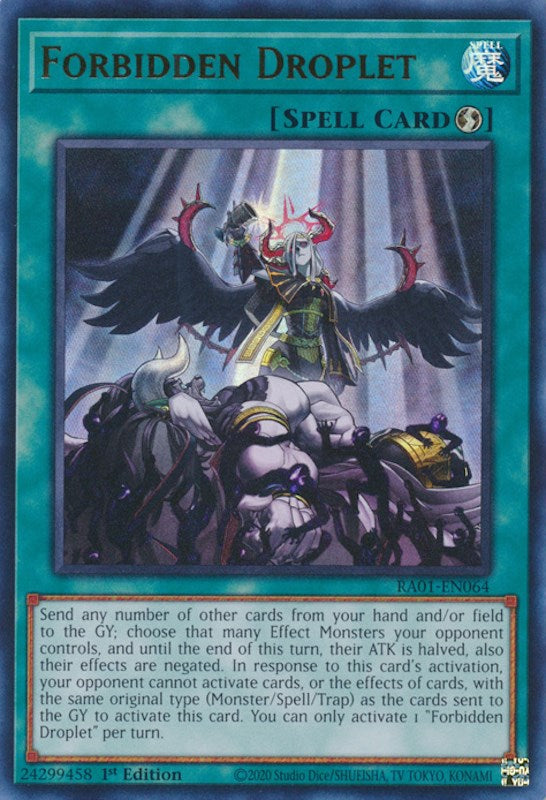 Forbidden Droplet [RA01-EN064] Ultra Rare | Shuffle n Cut Hobbies & Games