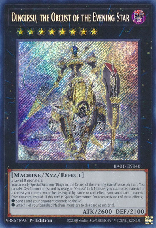 Dingirsu, the Orcust of the Evening Star [RA01-EN040] Secret Rare | Shuffle n Cut Hobbies & Games