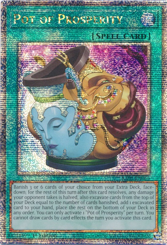 Pot of Prosperity [RA01-EN066] Quarter Century Secret Rare | Shuffle n Cut Hobbies & Games