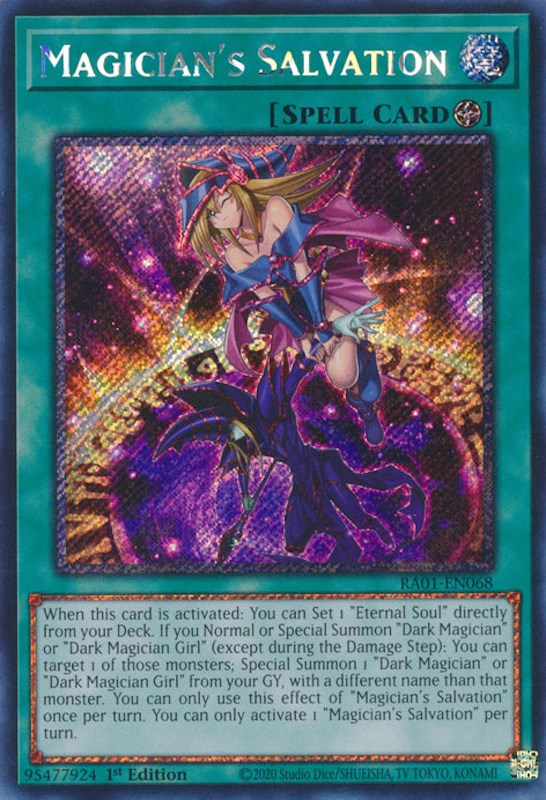 Magician's Salvation [RA01-EN068] Platinum Secret Rare | Shuffle n Cut Hobbies & Games