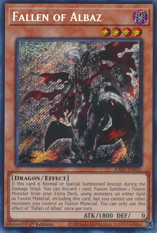 Fallen of Albaz [RA01-EN021] Secret Rare | Shuffle n Cut Hobbies & Games