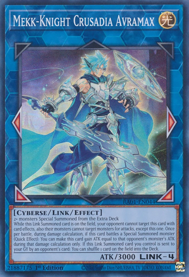 Mekk-Knight Crusadia Avramax [RA01-EN044] Super Rare | Shuffle n Cut Hobbies & Games