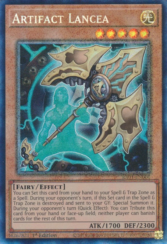 Artifact Lancea [RA01-EN006] Prismatic Collector's Rare | Shuffle n Cut Hobbies & Games