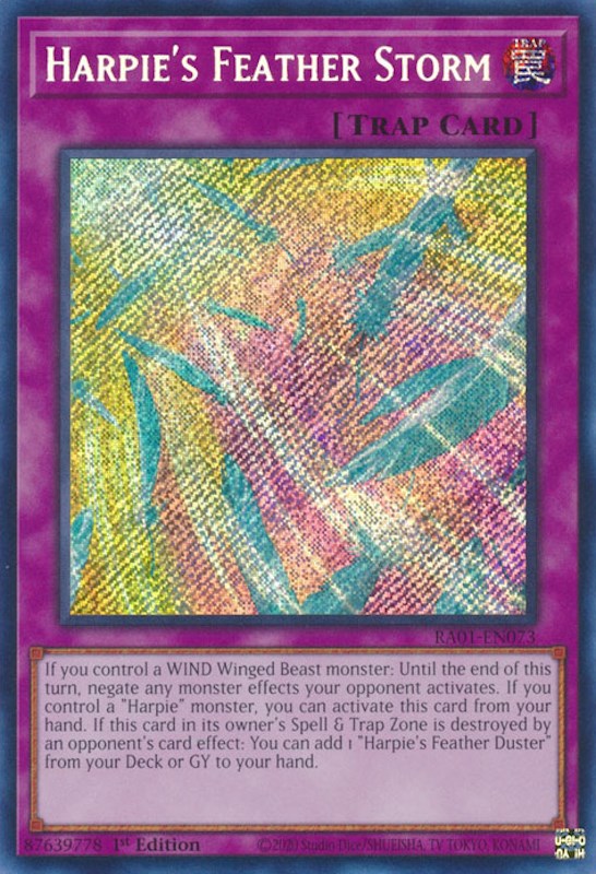 Harpie's Feather Storm [RA01-EN073] Secret Rare | Shuffle n Cut Hobbies & Games