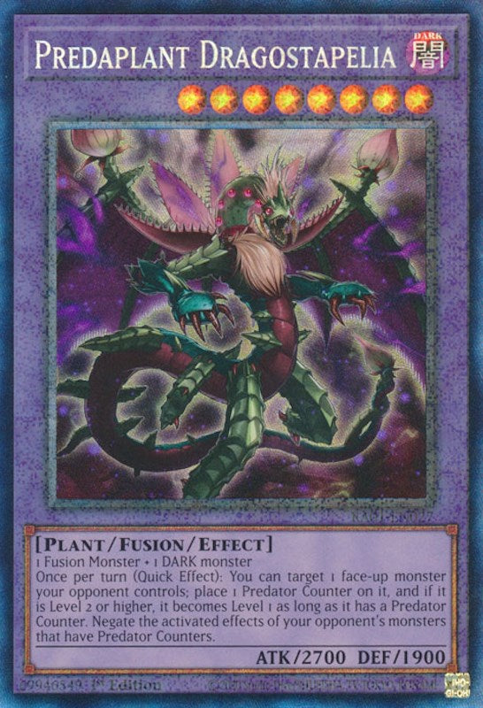 Predaplant Dragostapelia [RA01-EN027] Prismatic Collector's Rare | Shuffle n Cut Hobbies & Games