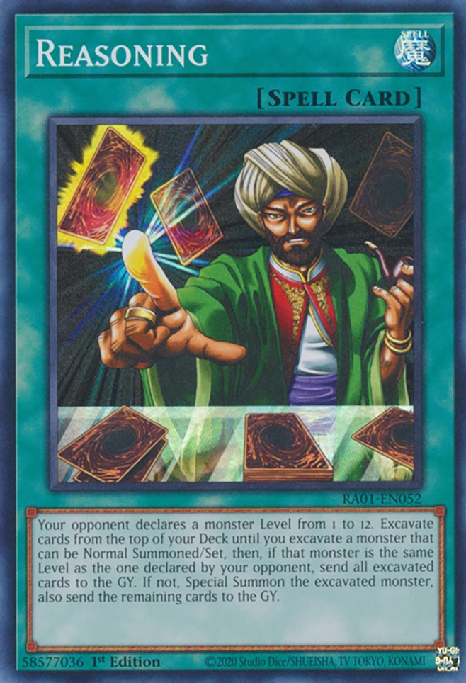Reasoning [RA01-EN052] Super Rare | Shuffle n Cut Hobbies & Games