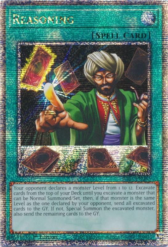 Reasoning [RA01-EN052] Quarter Century Secret Rare | Shuffle n Cut Hobbies & Games
