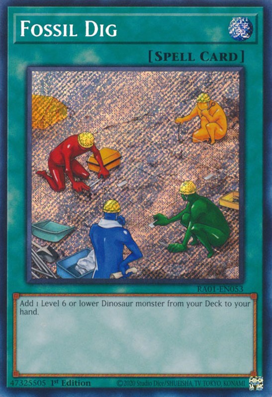 Fossil Dig [RA01-EN053] Secret Rare | Shuffle n Cut Hobbies & Games