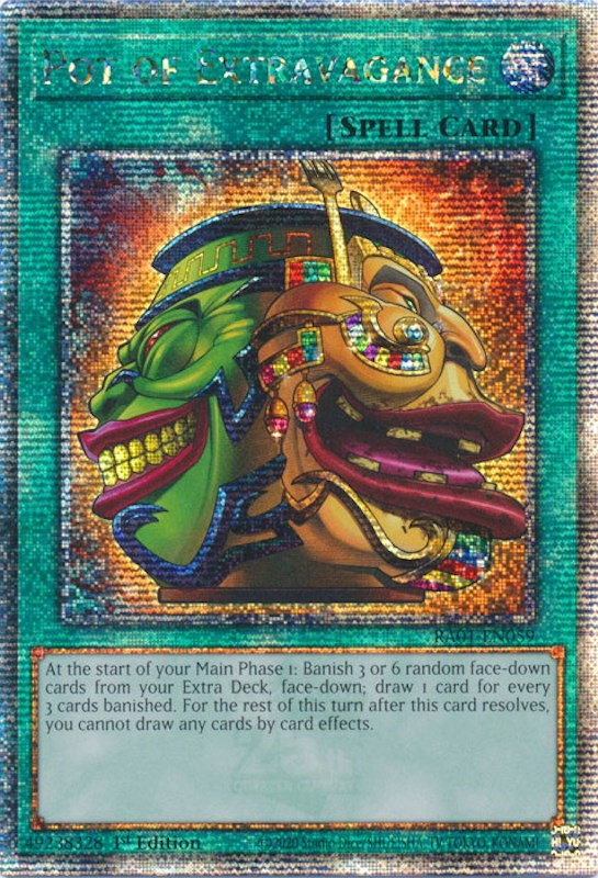 Pot of Extravagance [RA01-EN059] Quarter Century Secret Rare | Shuffle n Cut Hobbies & Games