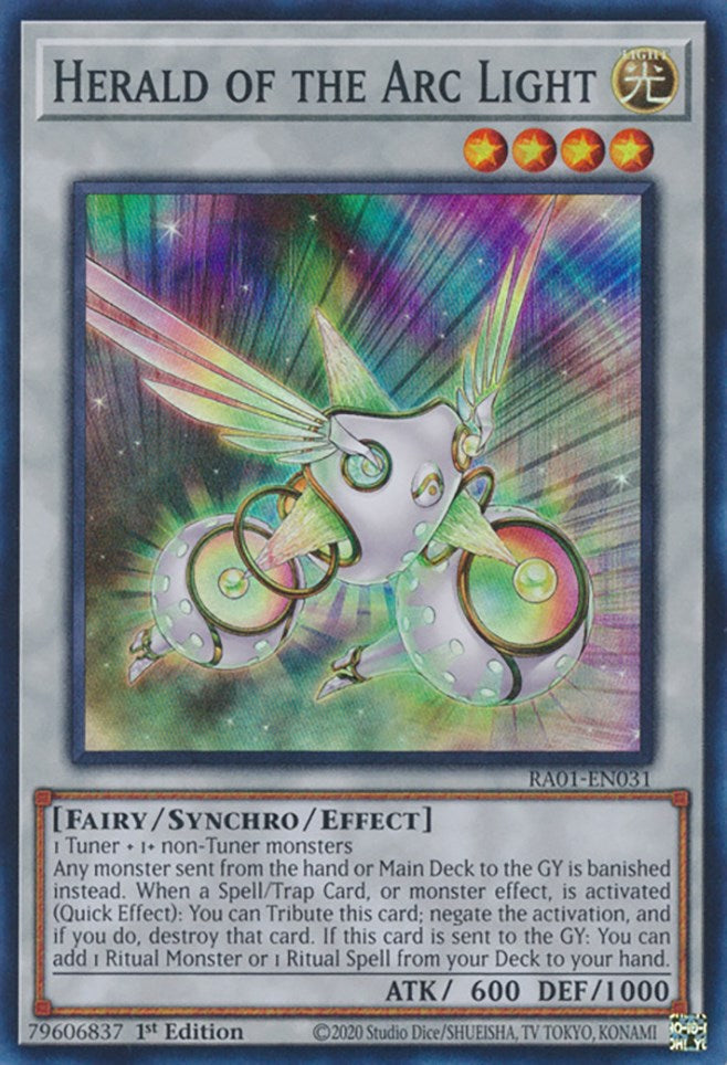 Herald of the Arc Light [RA01-EN031] Super Rare | Shuffle n Cut Hobbies & Games