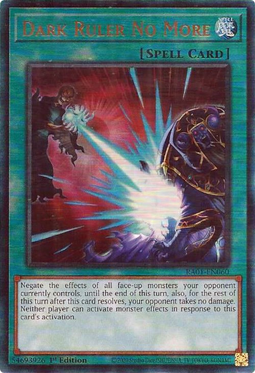 Dark Ruler No More [RA01-EN060] Prismatic Ultimate Rare | Shuffle n Cut Hobbies & Games