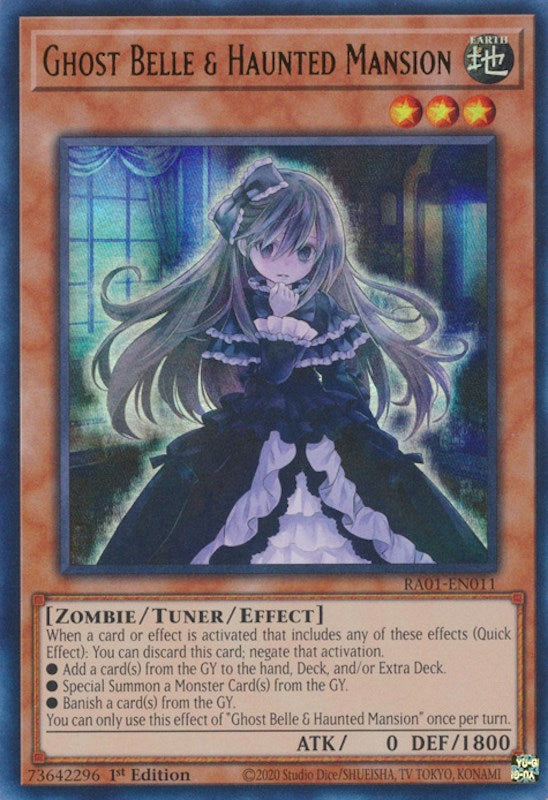 Ghost Belle & Haunted Mansion [RA01-EN011] Ultra Rare | Shuffle n Cut Hobbies & Games
