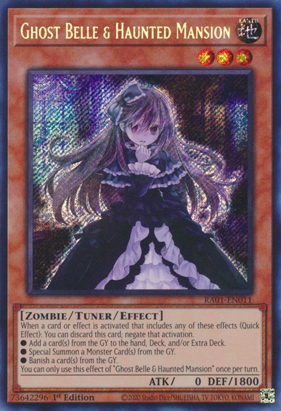 Ghost Belle & Haunted Mansion [RA01-EN011] Secret Rare | Shuffle n Cut Hobbies & Games
