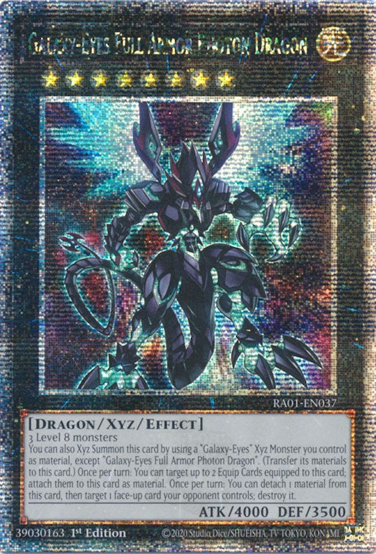 Galaxy-Eyes Full Armor Photon Dragon [RA01-EN037] Quarter Century Secret Rare | Shuffle n Cut Hobbies & Games