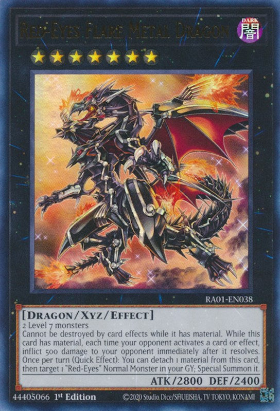Red-Eyes Flare Metal Dragon [RA01-EN038] Ultra Rare | Shuffle n Cut Hobbies & Games