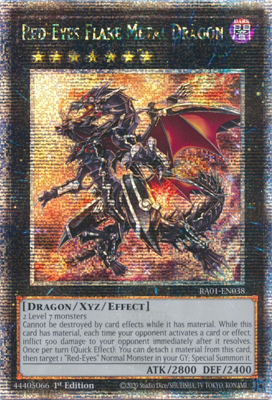 Red-Eyes Flare Metal Dragon [RA01-EN038] Quarter Century Secret Rare | Shuffle n Cut Hobbies & Games