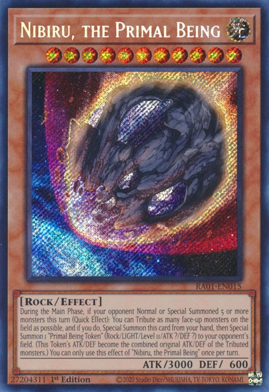 Nibiru, the Primal Being [RA01-EN015] Secret Rare | Shuffle n Cut Hobbies & Games