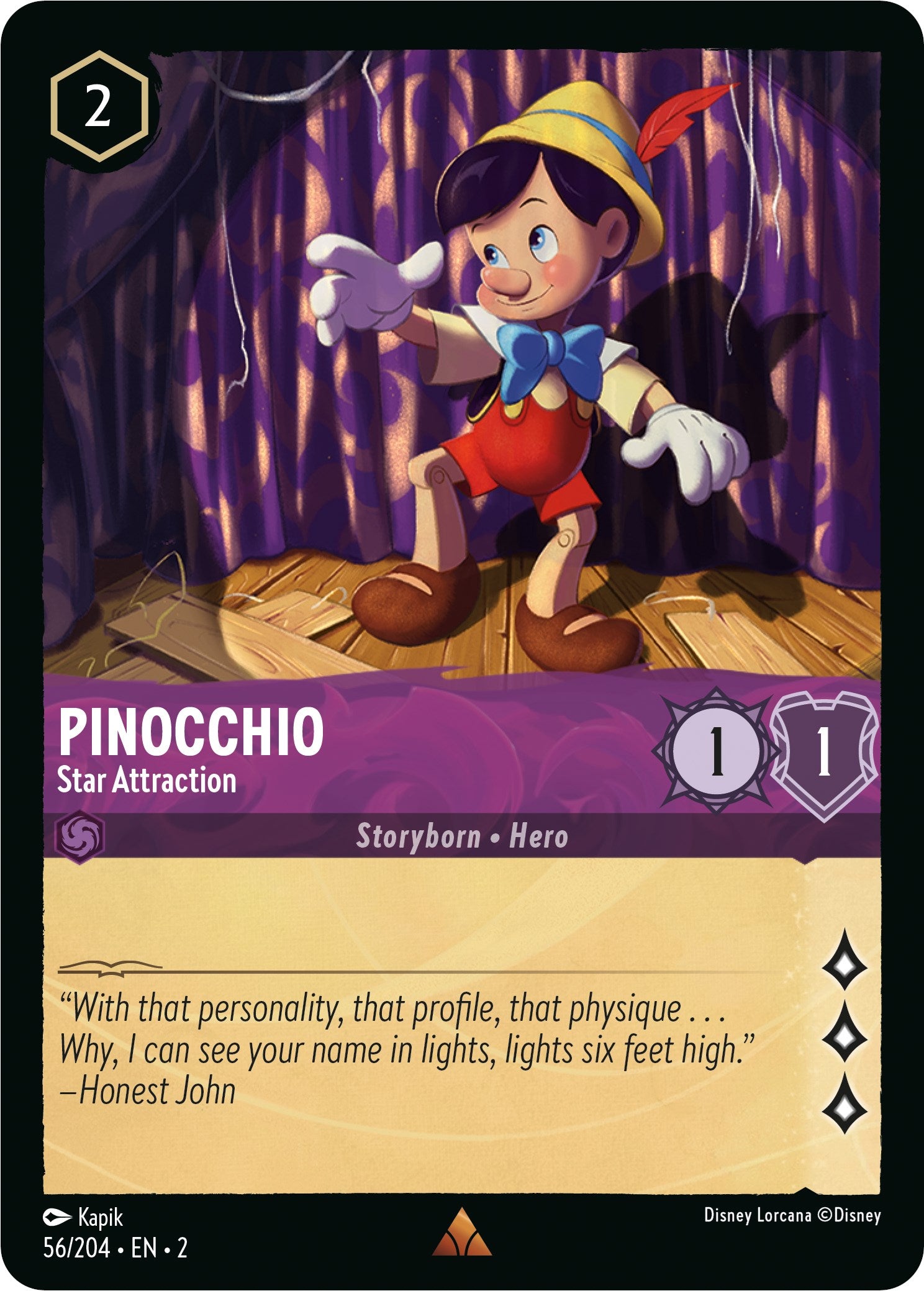 Pinocchio - Star Attraction (56/204) [Rise of the Floodborn] | Shuffle n Cut Hobbies & Games