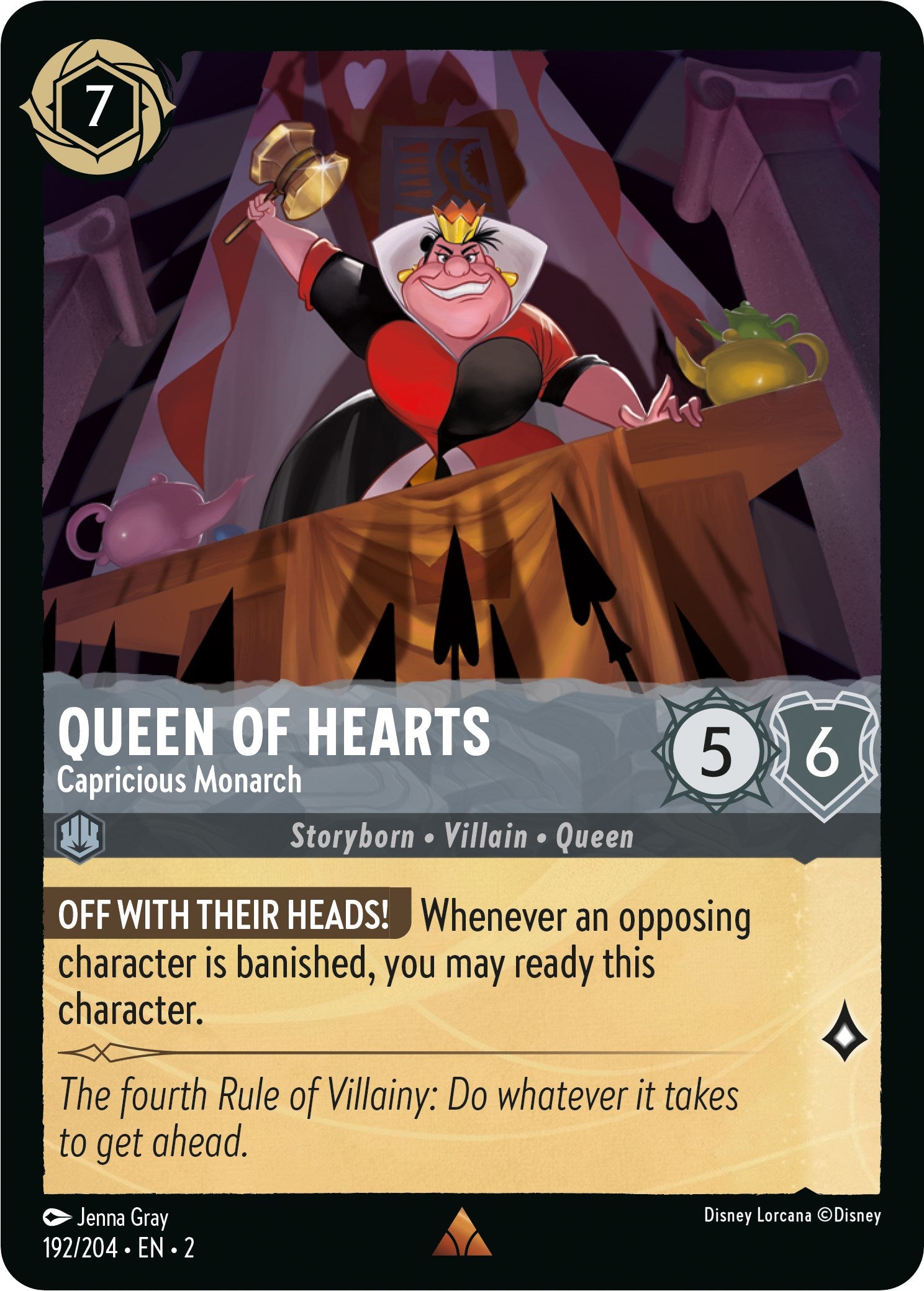 Queen of Hearts - Capricious Monarch (192/204) [Rise of the Floodborn] | Shuffle n Cut Hobbies & Games