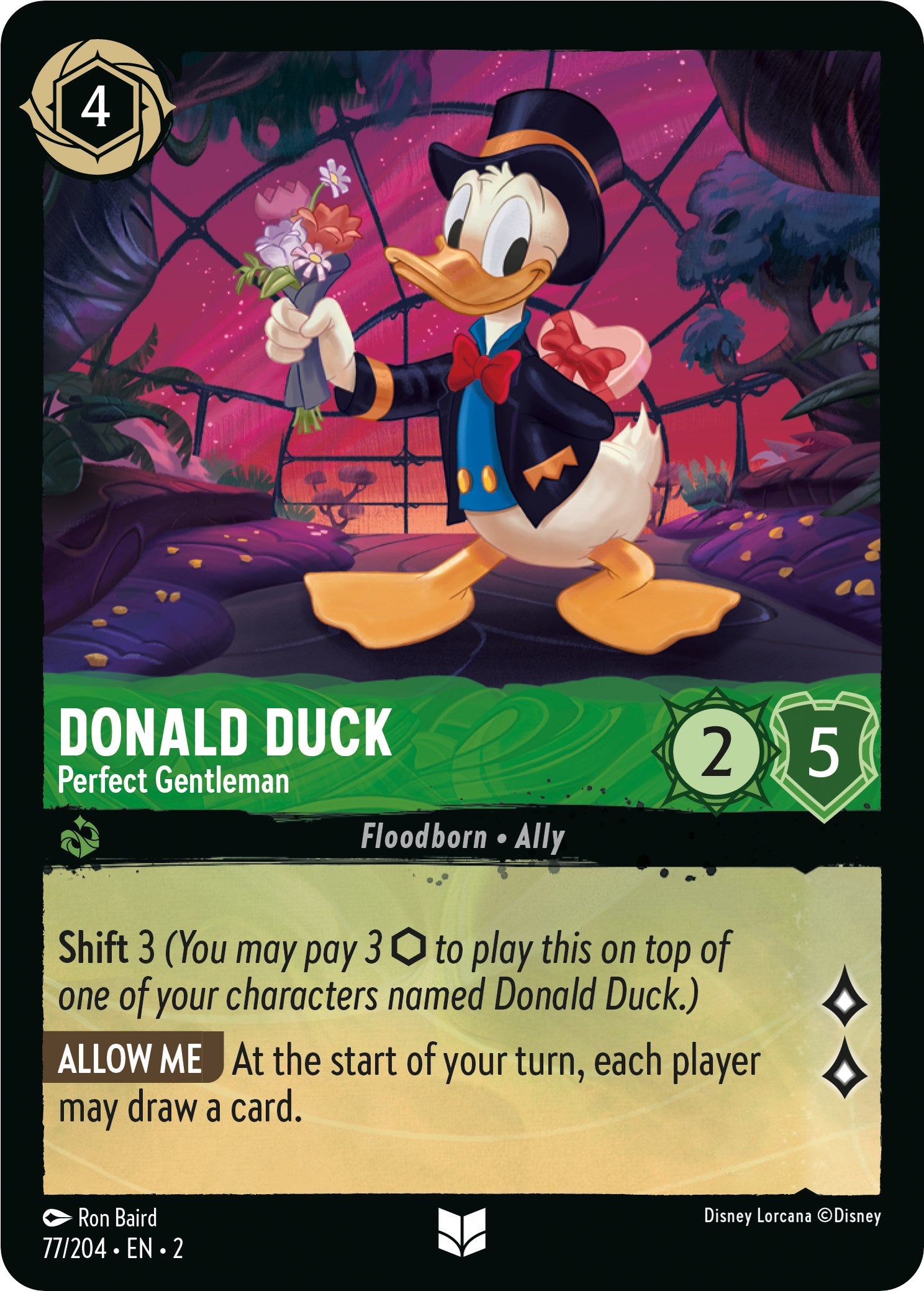 Donald Duck - Perfect Gentleman (77/204) [Rise of the Floodborn] | Shuffle n Cut Hobbies & Games