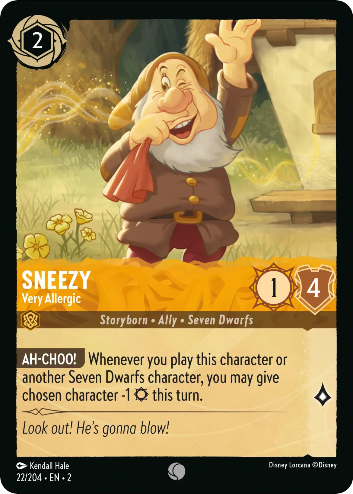 Sneezy - Very Allergic (22/204) [Rise of the Floodborn] | Shuffle n Cut Hobbies & Games