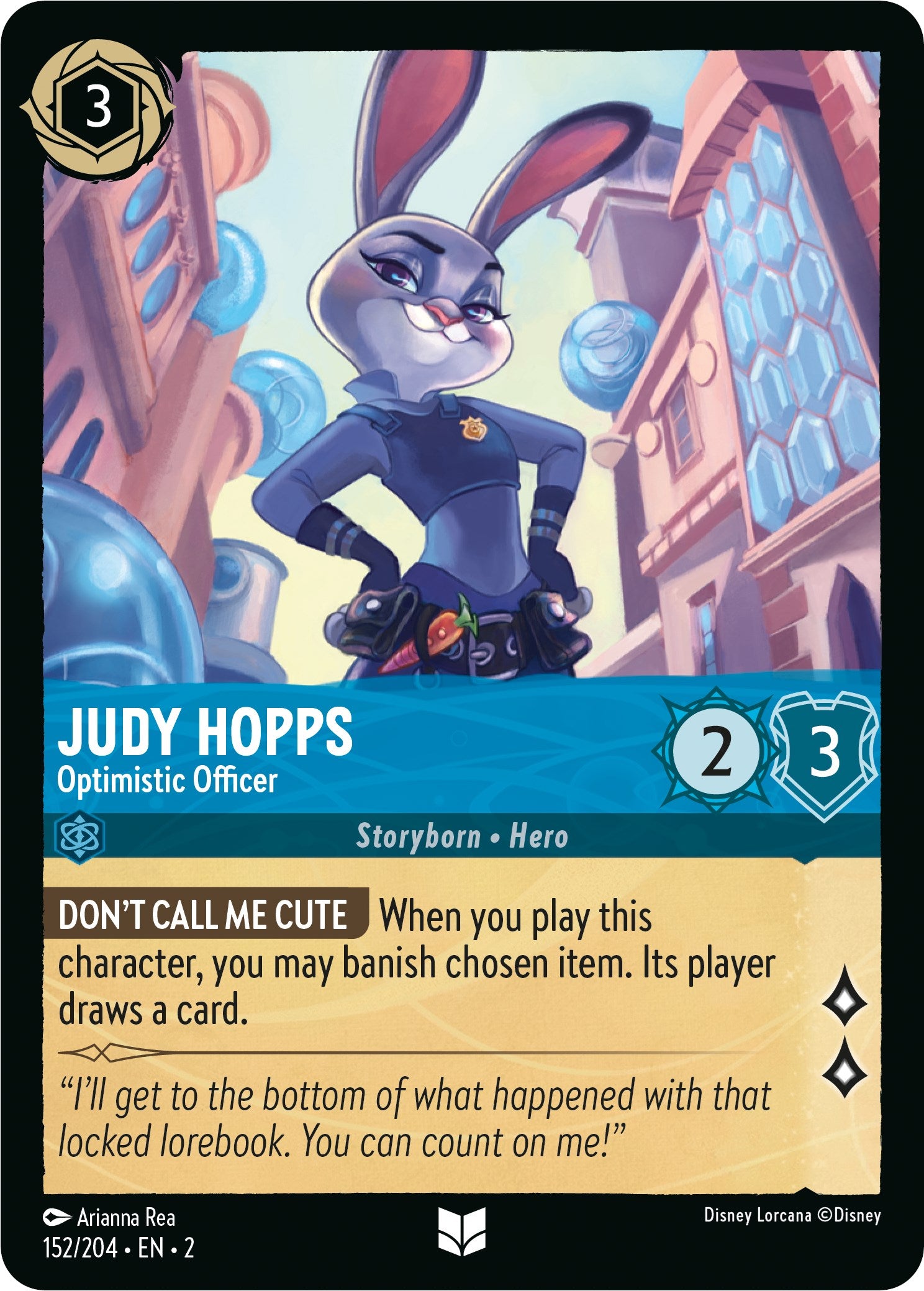 Judy Hopps - Optimistic Officer (152/204) [Rise of the Floodborn] | Shuffle n Cut Hobbies & Games