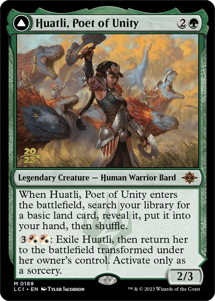 Huatli, Poet of Unity // Roar of the Fifth People [The Lost Caverns of Ixalan Prerelease Cards] | Shuffle n Cut Hobbies & Games
